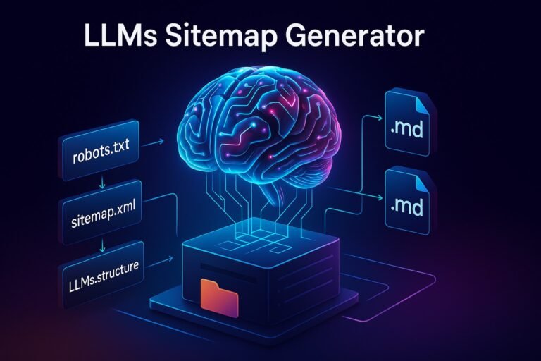 LLMs txt sitemap and Markdown generator tool
