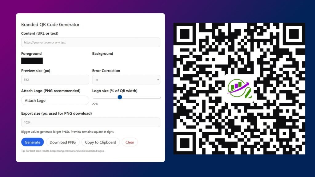 free branded QR code generator